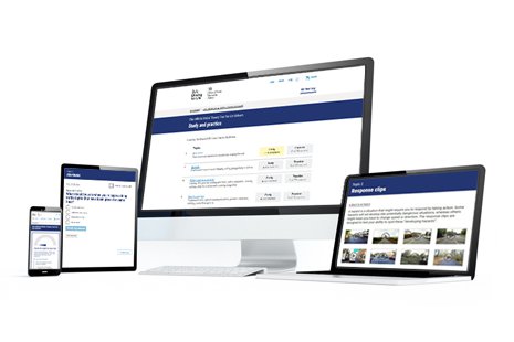 eLearning displaying on multiple digital devices