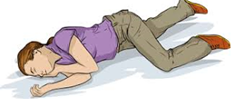Recovery position first aid