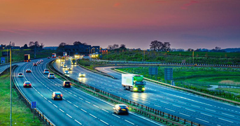 Motorway at twilight